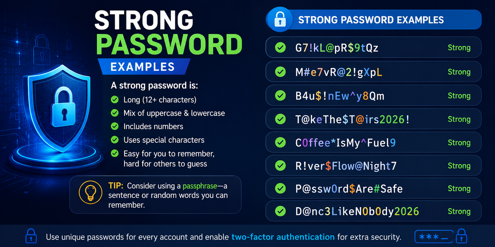 Strong Password Examples: 30+ Secure Password Ideas for 2026