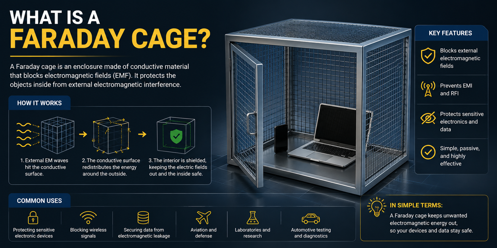 What Is a Faraday Cage? How It Works, Uses & Examples